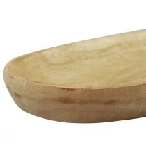 gjenstander Trebrettbrett oval naturlig mangotre 28×12×2,5cm