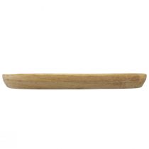 gjenstander Trebrettbrett oval naturlig mangotre 28×12×2,5cm