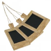 gjenstander Mini deco bord for å henge opp naturen 9 × 13cm 3 stk