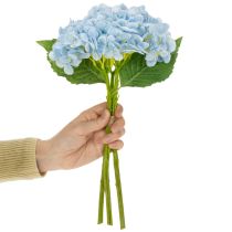 gjenstander Kunstige hortensiablomster, naturtro design, til stuedekorasjon, 34 cm, 3 stk.