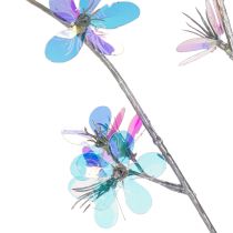 gjenstander Kunstig, delikat blomstrende gren med iriserende blomster, 98 cm