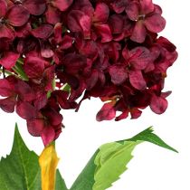 gjenstander Hortensia kunstig mørk rød 80cm 1 stk