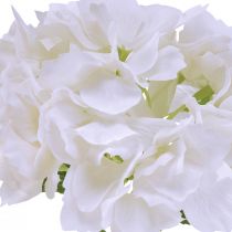 Hortensia Artificial White Real Touch Flowers 33cm