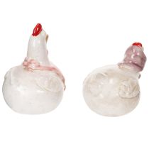 gjenstander Keramiske kyllingfigurer til stuen, søt påskeborddekorasjon til hjemmet, 11 cm, 2 stk.