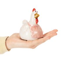 gjenstander Keramiske kyllingfigurer til stuen, søt påskeborddekorasjon til hjemmet, 11 cm, 2 stk.