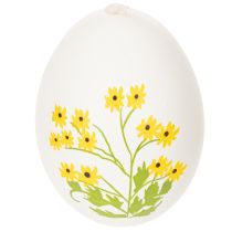 gjenstander Påskeegg med delikate blomstermotiver til festlig påskedekorasjon i stuen, 6 cm, 6 stk.