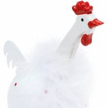 gjenstander Kylling hvit med prikker 21cm