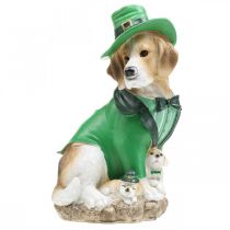 gjenstander Beagle i hatt St. Patrick's Day Hund i dress Hagedekor Hound H24,5cm