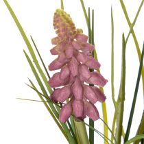 gjenstander Kunstig hyasintplante i potte, perfekt dekorasjon for hjem og kontor, 26 cm