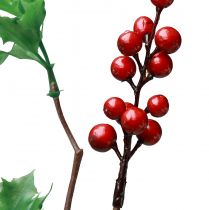gjenstander Ilex Artificial Holly Berry Branch Røde Bær 75cm