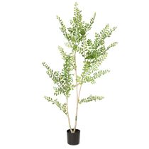 gjenstander Kunstig plante i potte, 130 cm høy, grønn, dekorativ