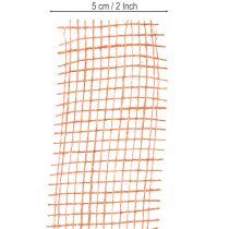 gjenstander Jutebånd, rødoransje, nettingbånd, jute, økologisk, terrakotta, 5 cm bredt, 40 m langt