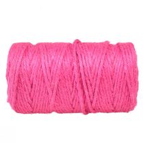gjenstander Jutebåndsnor jute pyntebånd jute fuchsia Ø4mm 100m
