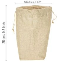 gjenstander Jutepose 13,5 × 11 cm H25 cm