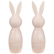 gjenstander Dekorativ keramisk kaninfigur for moderne interiørdesign, 22 cm