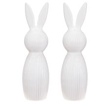 gjenstander Enkel kaninfigur som dekorativ gjenstand for moderne vårdekorasjoner, 22 cm, 2 stk.