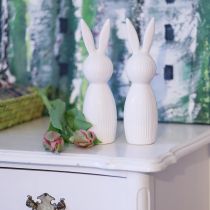 gjenstander Enkel kaninfigur som dekorativ gjenstand for moderne vårdekorasjoner, 22 cm, 2 stk.