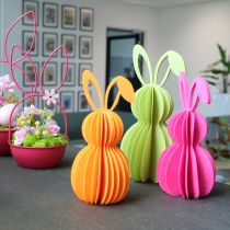 gjenstander Dekorativ filtkaninfigur til vårdekorasjon, 20 cm, 4 stk.