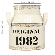 gjenstander Dekorativ metallkanne «Original 1982» Kremfarget rustfarget H16cm 2 stk.