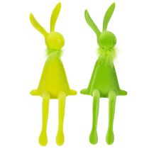 gjenstander Påskehare-hylleholder dekorativ figur for festlig vårdekorasjon i huset 36 cm 2 stk