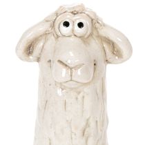 gjenstander Keramikkfigur av sau, sittende sau, til påske og pynt året rundt, 18 cm, 3 stk.