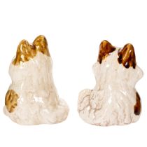 gjenstander Dekorative kattefigurer i keramikk, morsomme dyrefigurer til stuedekorasjon, 8 cm, 4 deler