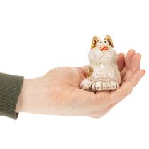 gjenstander Dekorative kattefigurer i keramikk, morsomme dyrefigurer til stuedekorasjon, 8 cm, 4 deler