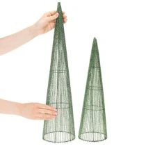 gjenstander Metallkongler, grønne, til blomsteroppsatser, 62 cm, 2 stk.
