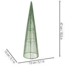 gjenstander Metallkongler, grønne, til blomsteroppsatser, 62 cm, 2 stk.