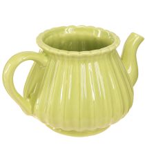 gjenstander Keramisk dekorativ tekanne plantekasse rosa grønn 19,5×13,5×11cm 2 stk.