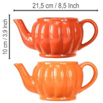 gjenstander Keramisk plantepotte, tekanne, oransje, assortert, 21,5 × 13 × 10 cm, 2 stk.