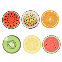 gjenstander Fruktbrikker-sett, fruktdesign, borddekorasjon, kjøkken og stue, 10 cm, 6 deler