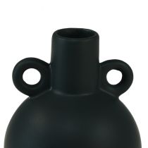 gjenstander Keramikkvase minivase sort håndtak keramikk Ø8,5cm H12cm