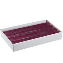 gjenstander Lys ensfarget i Berry stick lys 34x240mm 4 stk