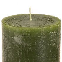 gjenstander Grønne kuppellys, 3 skjermer, ensfarget, rustikt, 70x100 mm, sett med 12, til dekorasjon og advent