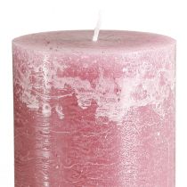 gjenstander Rosa kuppellys, antikk rosemarmorlook, 85 × 200 mm, sett med 2, til dekorasjon og gave