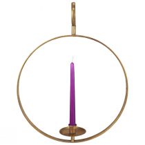 gjenstander Lysholder for oppheng av metalldekor gull vintage Ø38/H48cm