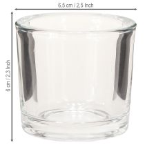 gjenstander Stearinlys Glass Pot Mini Glassbøtte Klar Ø6,5cm H6cm 6stk