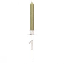 gjenstander Lysholder advent med torn og tall hvit H11cm 4 stk