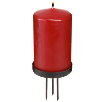 gjenstander Lysestake adventskrans metall matt svart Ø8cm 4 stk
