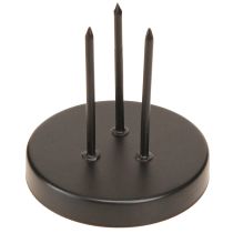 gjenstander Lysestake adventskrans metall matt svart Ø8cm 4 stk