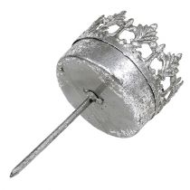 gjenstander Lysestake antikk sølv telysholder Ø5cm H10cm 4 stk