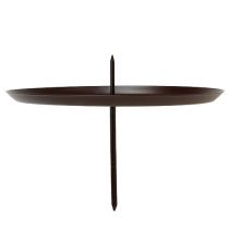 gjenstander Lysholder brun Ø7cm 4 stk
