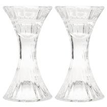 gjenstander Lysholder glass rundpinne lysholder Ø7cm H13cm 2stk