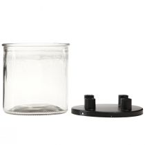 gjenstander Lysholder glass Stange lysholder dekorglass H11cm Ø10cm
