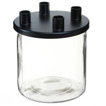 gjenstander Lysholder glass Stange lysholder dekorglass H11cm Ø10cm
