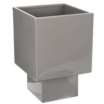 gjenstander Grå kubeplantekasse med base for moderne dekorasjon, 22 cm