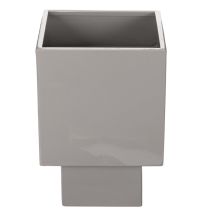 gjenstander Grå kubeplantekasse med base for moderne dekorasjon, 22 cm