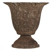 gjenstander Lysholder trofé antikk pinne lysestake metall Ø10cm H9,5cm