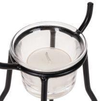 gjenstander Reinsdyrlysestake med telysglass, 28 cm